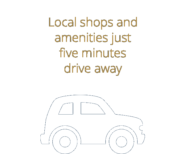 Local shops and amenities just five minutes drive away